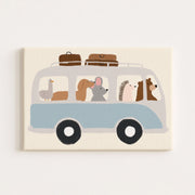 Animal Bus – Nursery & Kids Canvas Wall Art
