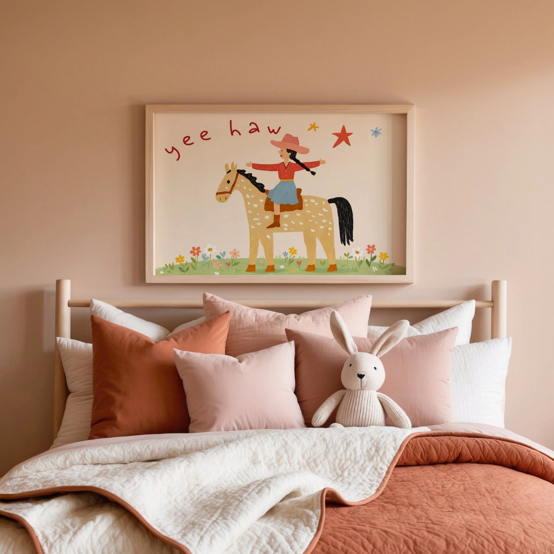 Illustration pour chambre d'enfant de cowgirl