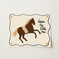 Lámina Sueña en Grande Pequeño Caballo