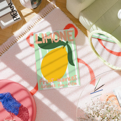 Lemon Market Print – Italian Fruit Stand Wall Art