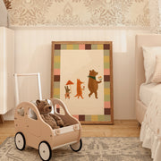 Woodland Friends with Flowers – Nursery & Kids Wall Art