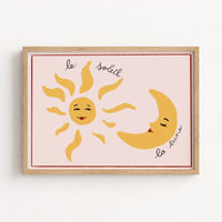 Arte murale francese Sole e Luna