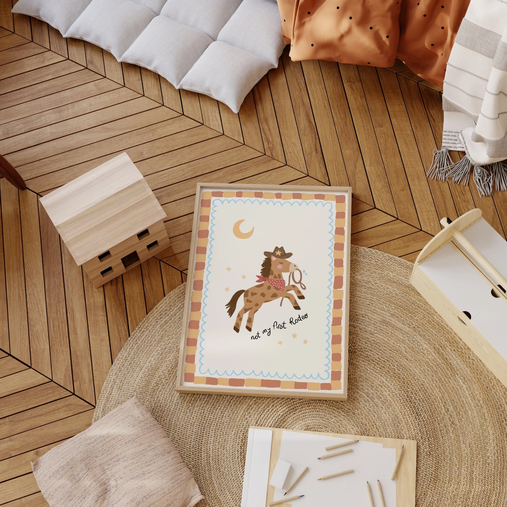 Cowboy Horse Nursery Print