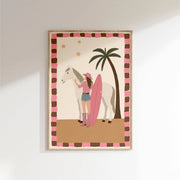 Coastal Cowgirl with White Horse – Coastal Wall Art