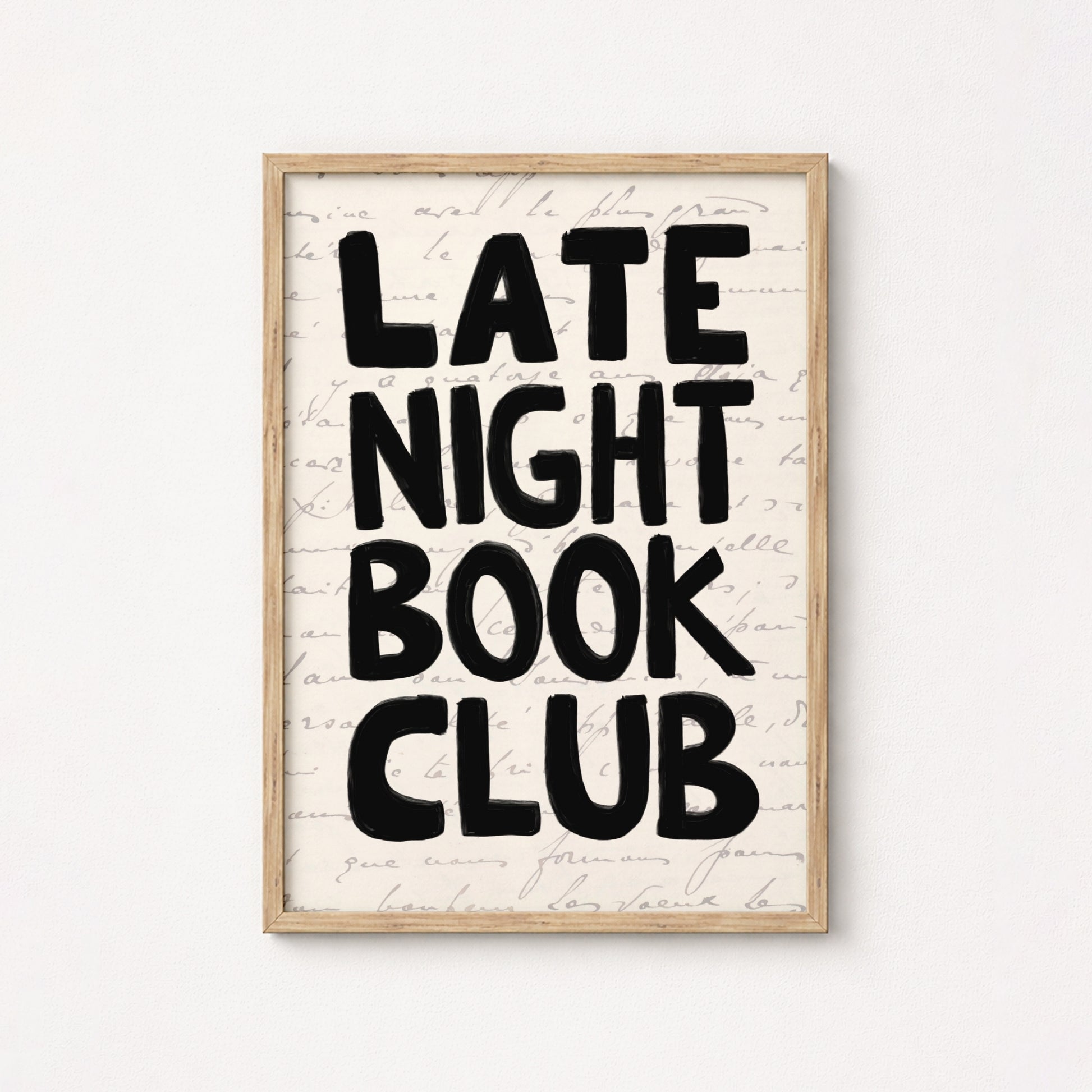 Late Night Book Club Print – Funny Bookish Wall Art