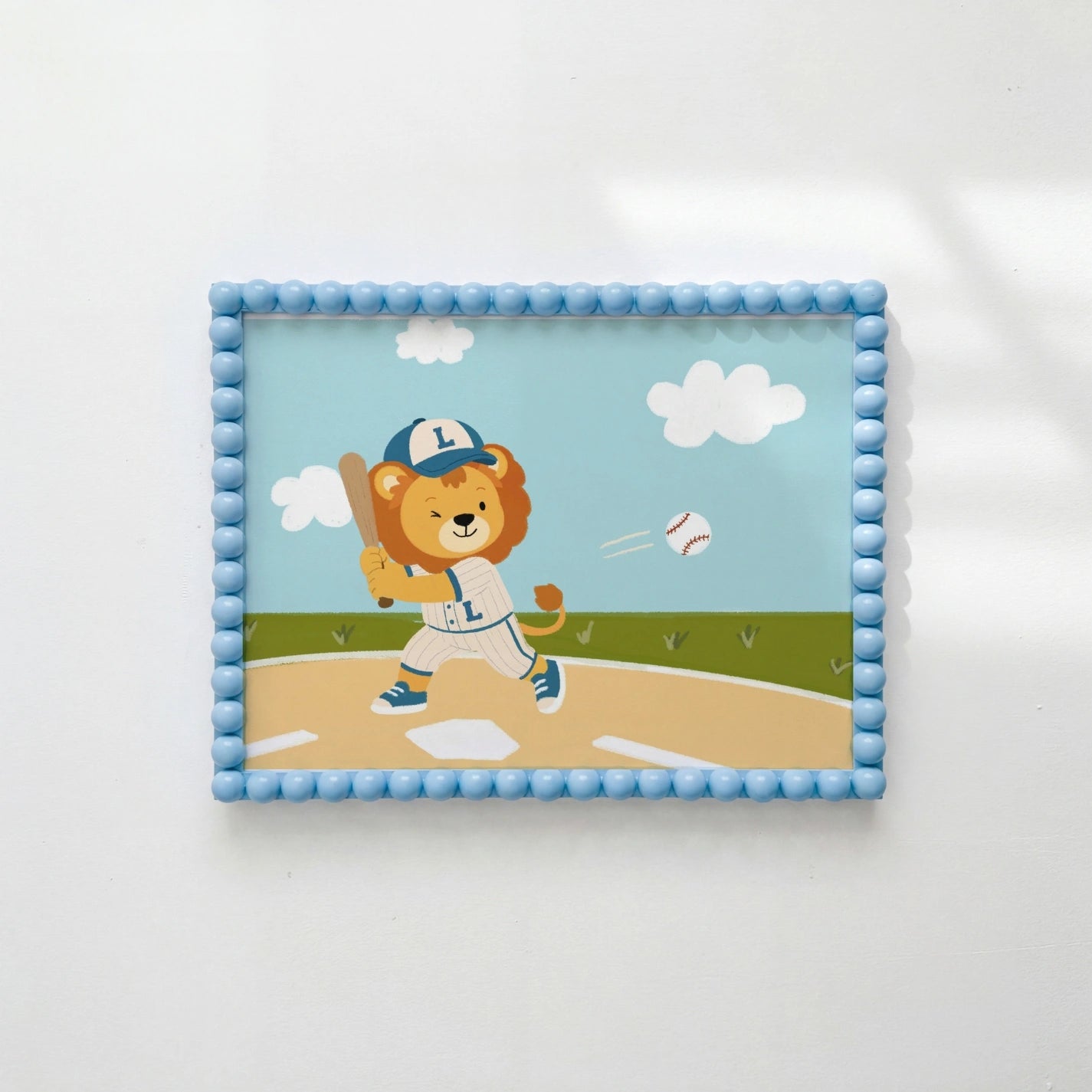 Whimsical Baseball Wall Decor, Kids Sports Wall Art