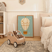 Starry Hot Air Balloon – Nursery & Kids Wall Art