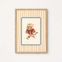 American Football Leopard Nursery Print