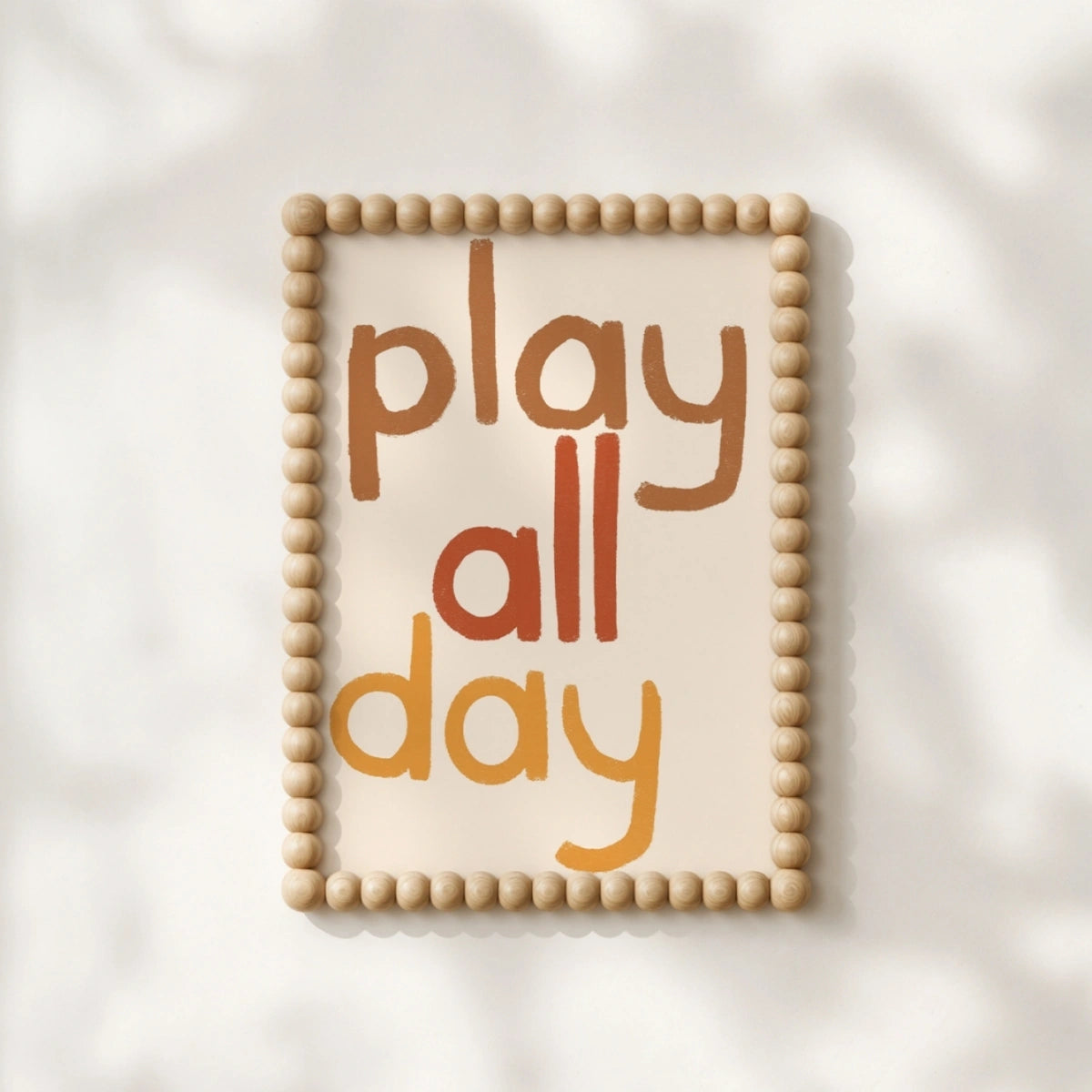 Play All Day Wall Art, Colorful Kids Decor