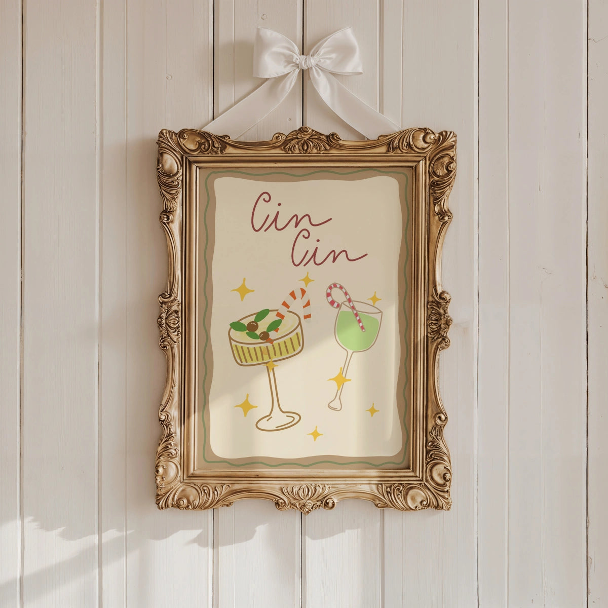 Cin Cin Christmas Print