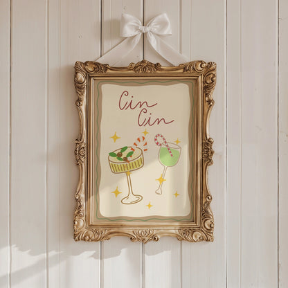 Cin Cin Christmas Print