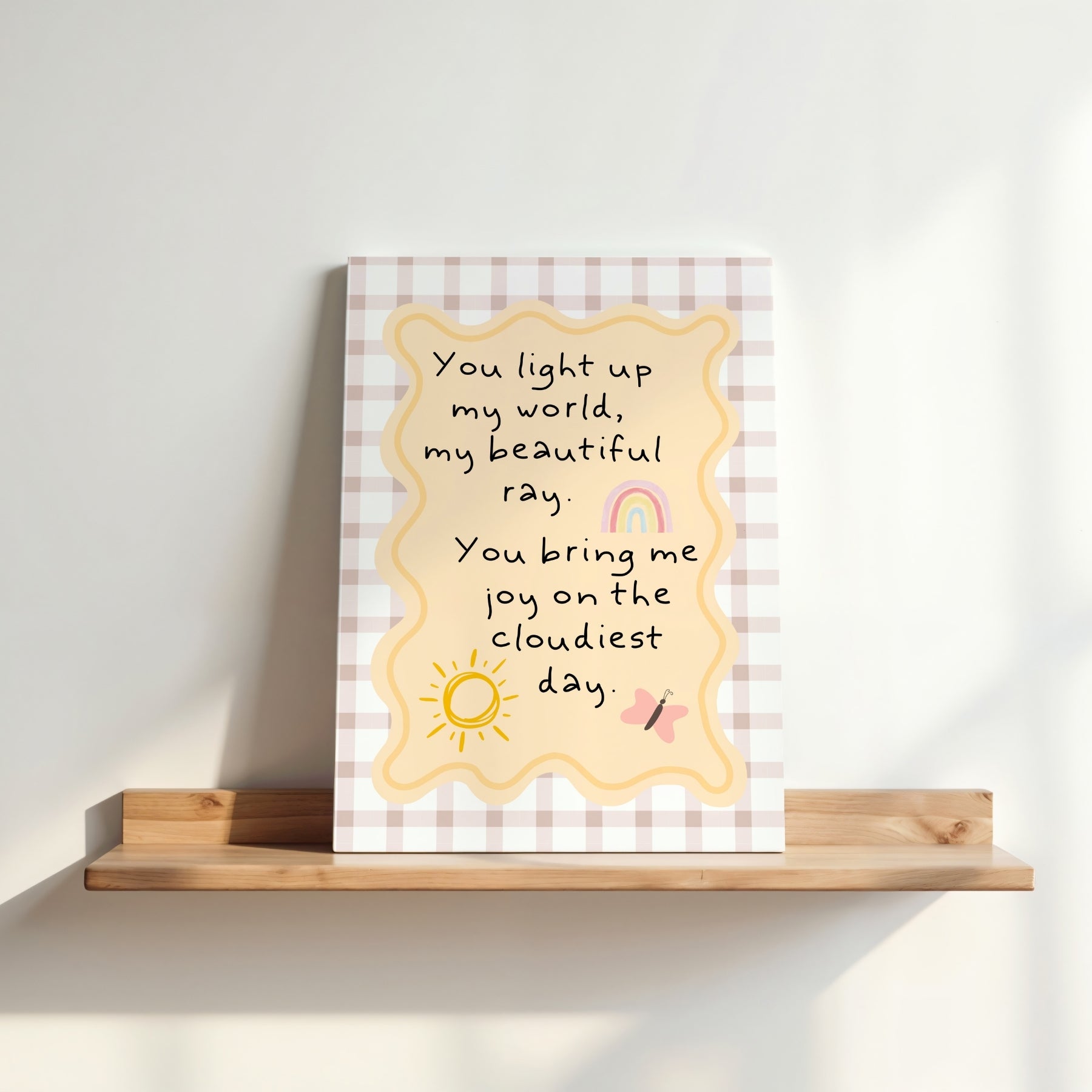 You Light Up My World Nursery Canvas Print