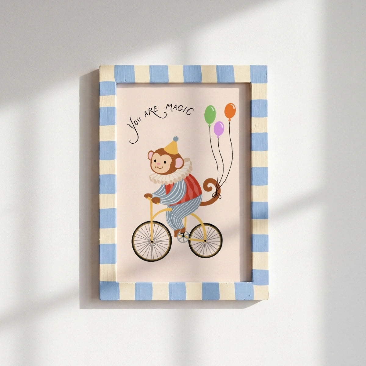 Circus Monkey Nursery Print, Circus Nursery Decor