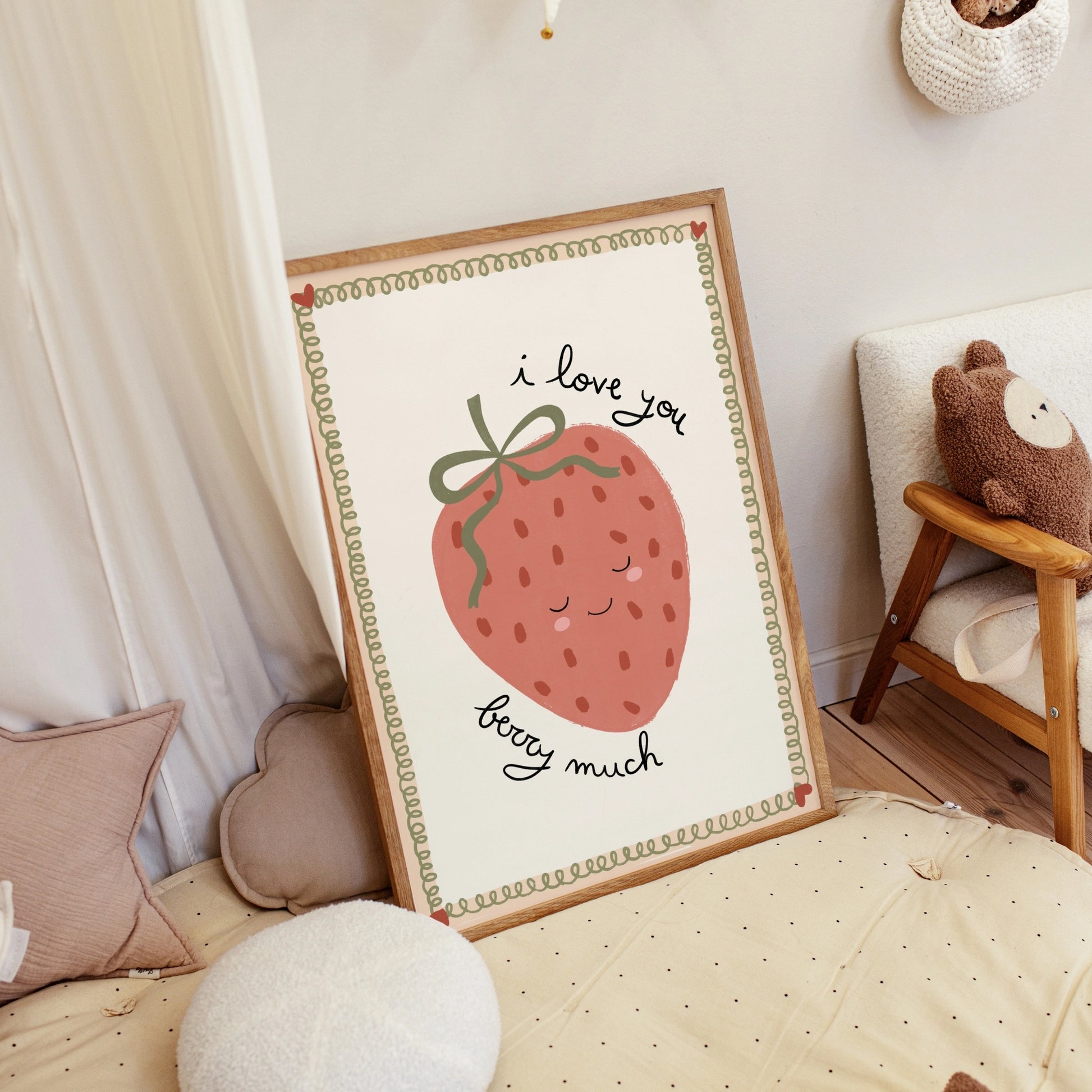 Arte murale Fragola per cameretta