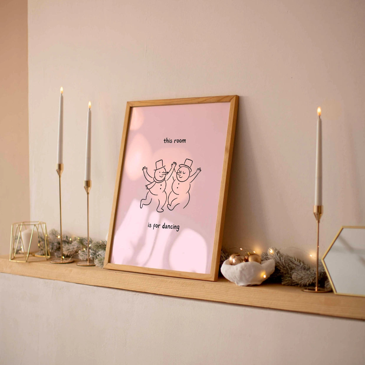 Dancing Snowman Print