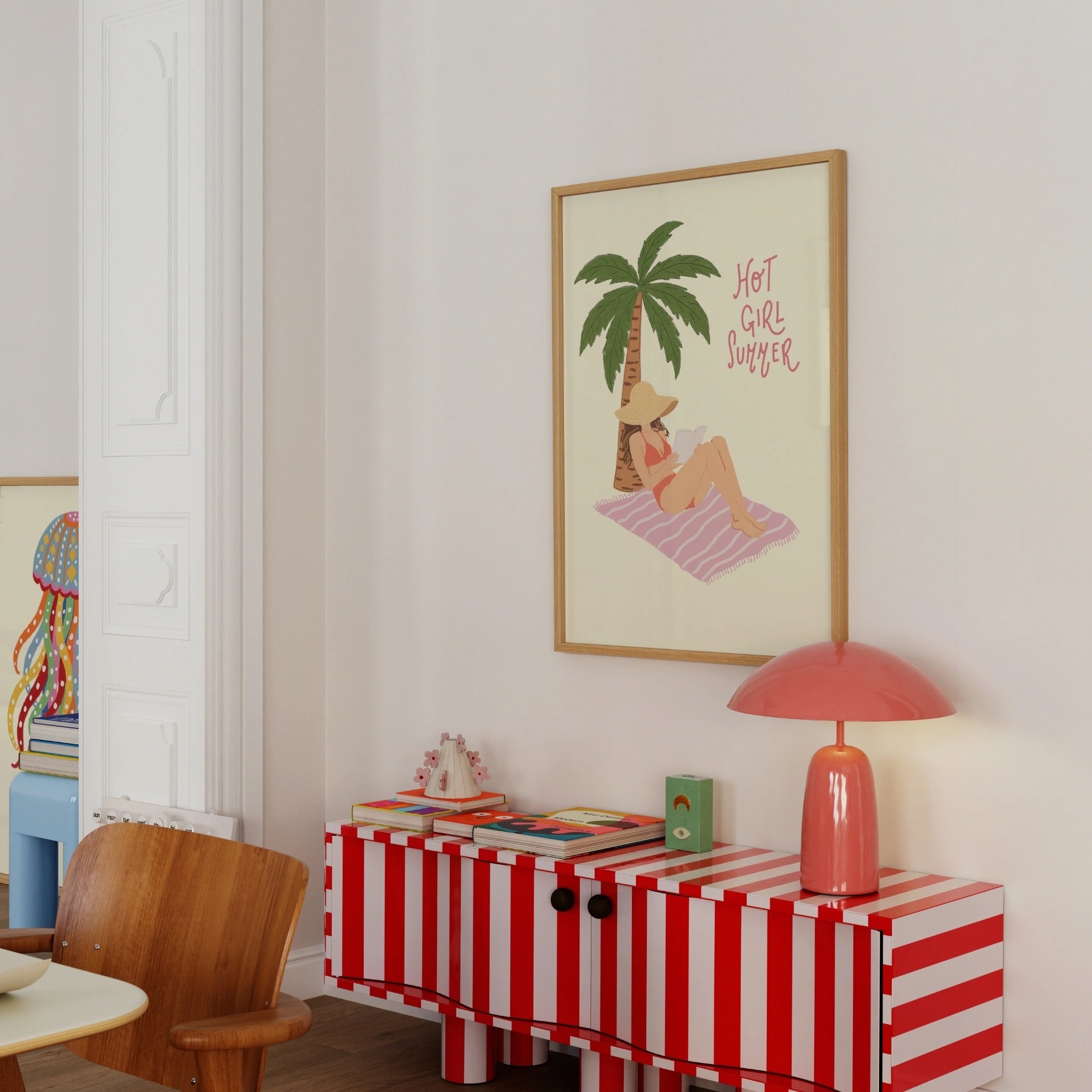 Affiche murale d'été pour fille sexy