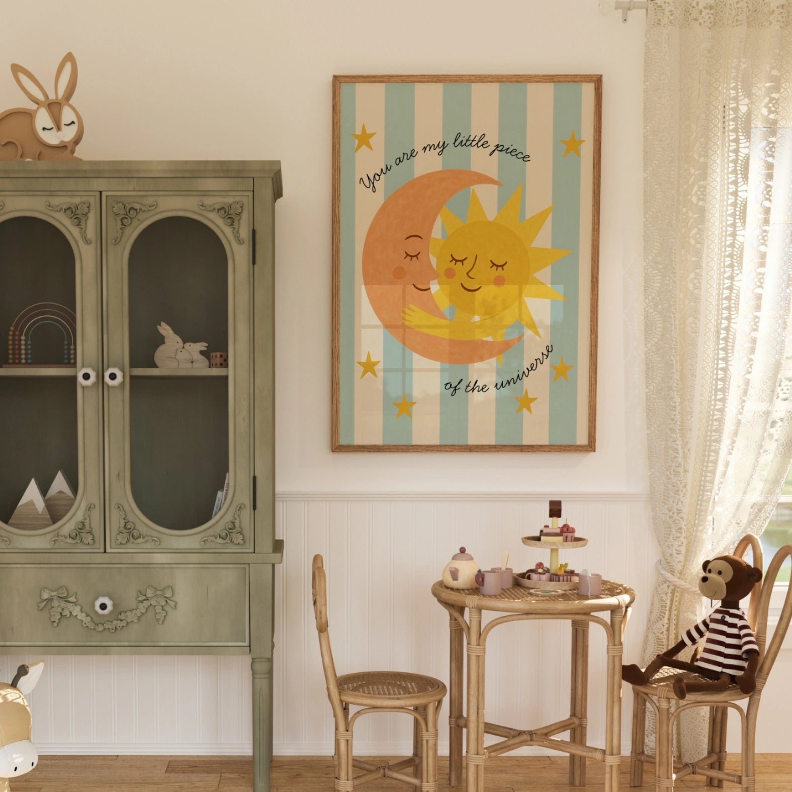 Sun and Moon Nursery Print