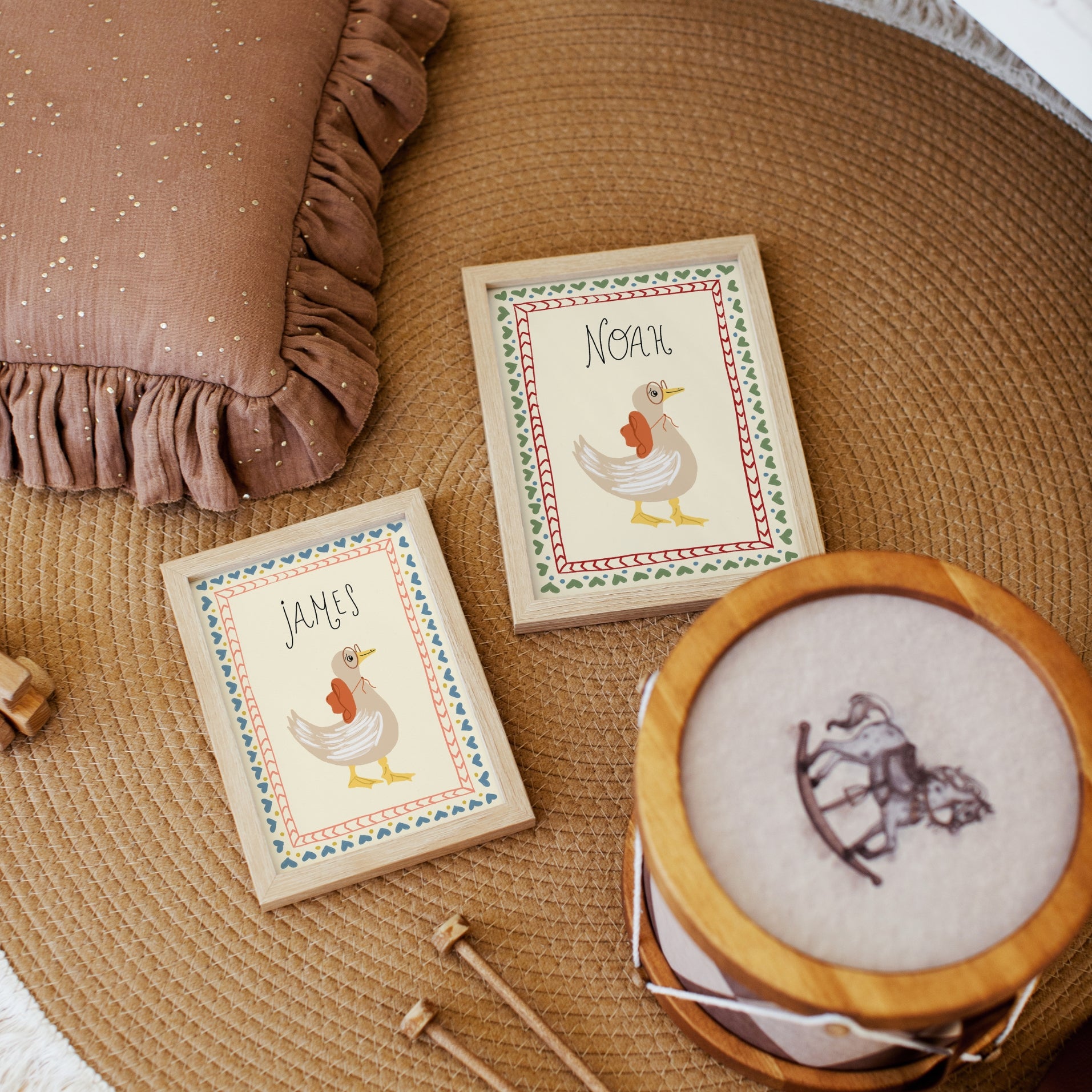 Décoration murale personnalisée pour chambre d'enfant avec une oie