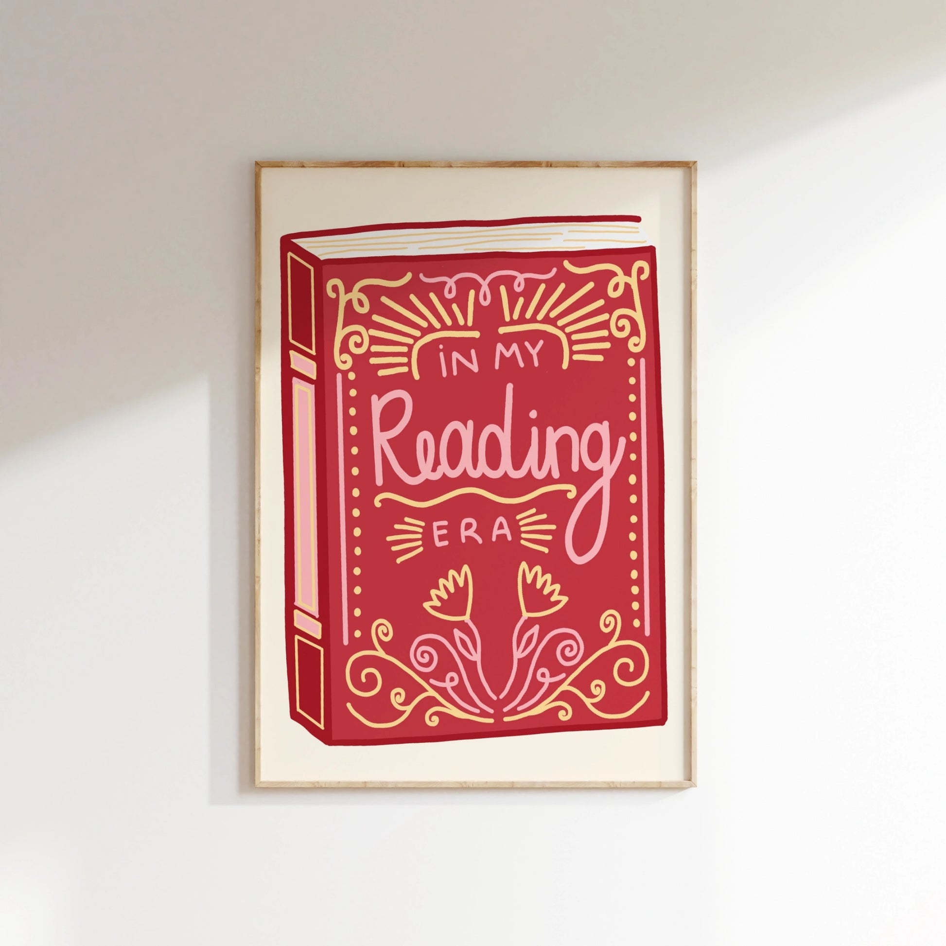 In My Reading Era Print – Book Aesthetic Wall Art for Readers, Cozy Bedrooms & Literary Corners
