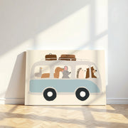 Animal Bus – Nursery & Kids Canvas Wall Art