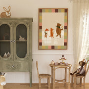 Woodland Friends with Flowers – Nursery & Kids Wall Art