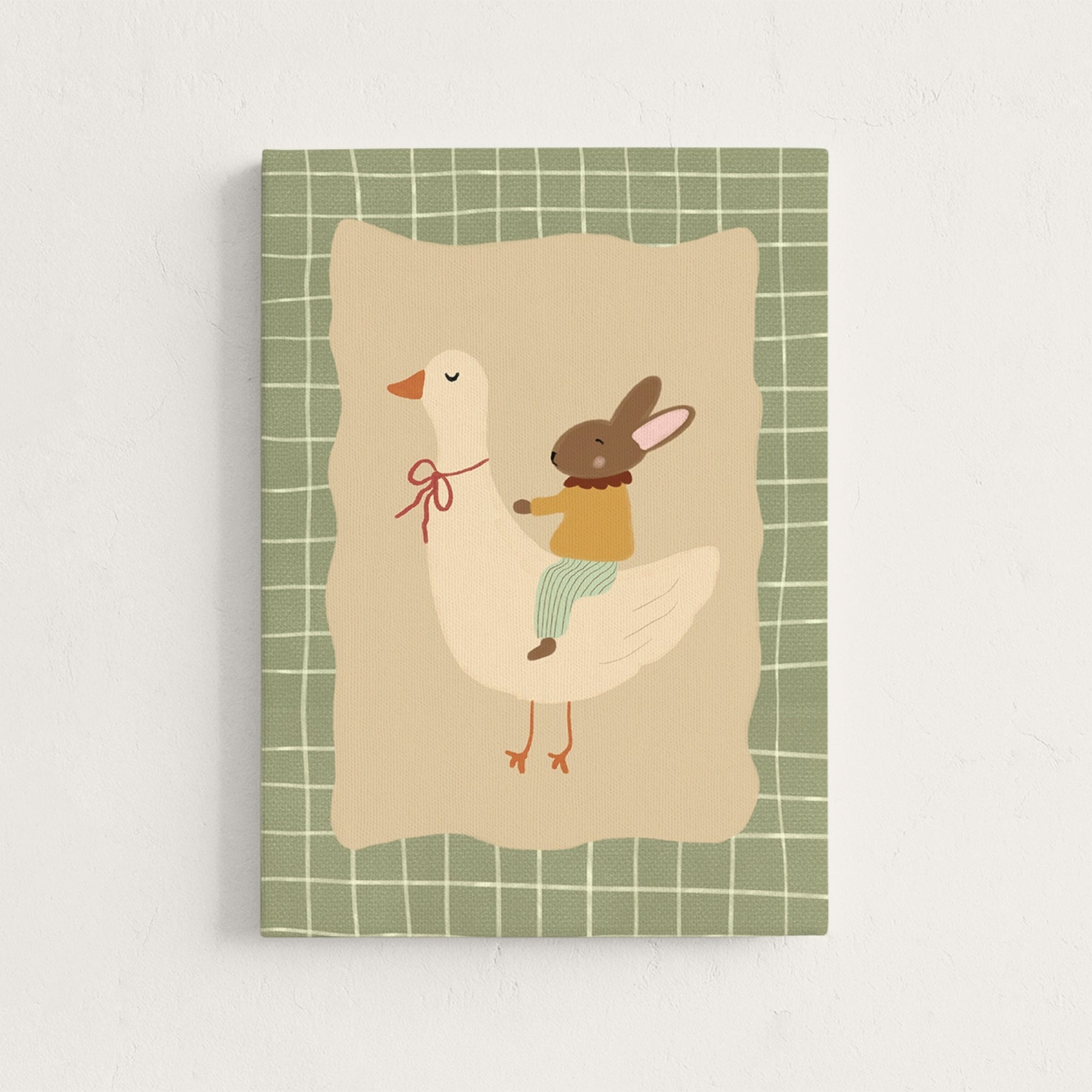 Goose and Bunny Nursery Canvas Print