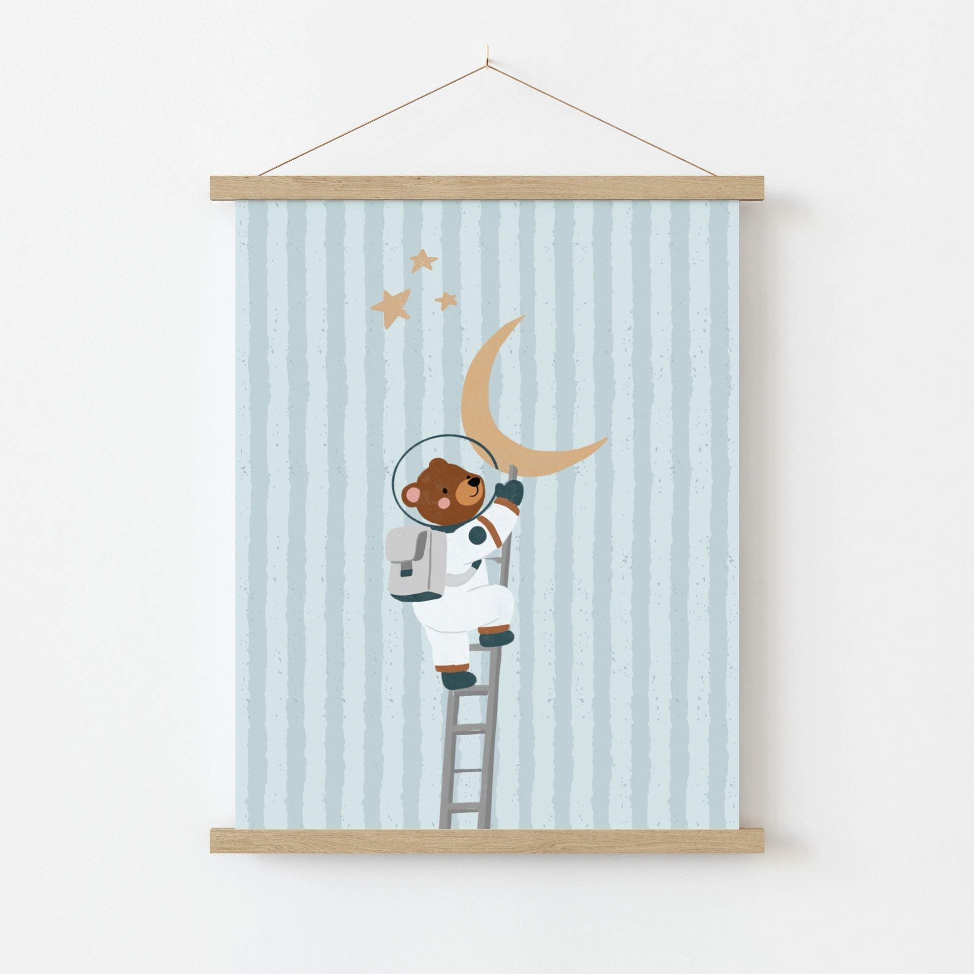 Bear Astronaut Moon Print