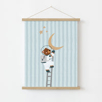 Bear Astronaut Moon Print