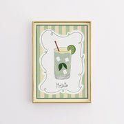 Mojito Green Stripes – Kitchen Wall Art