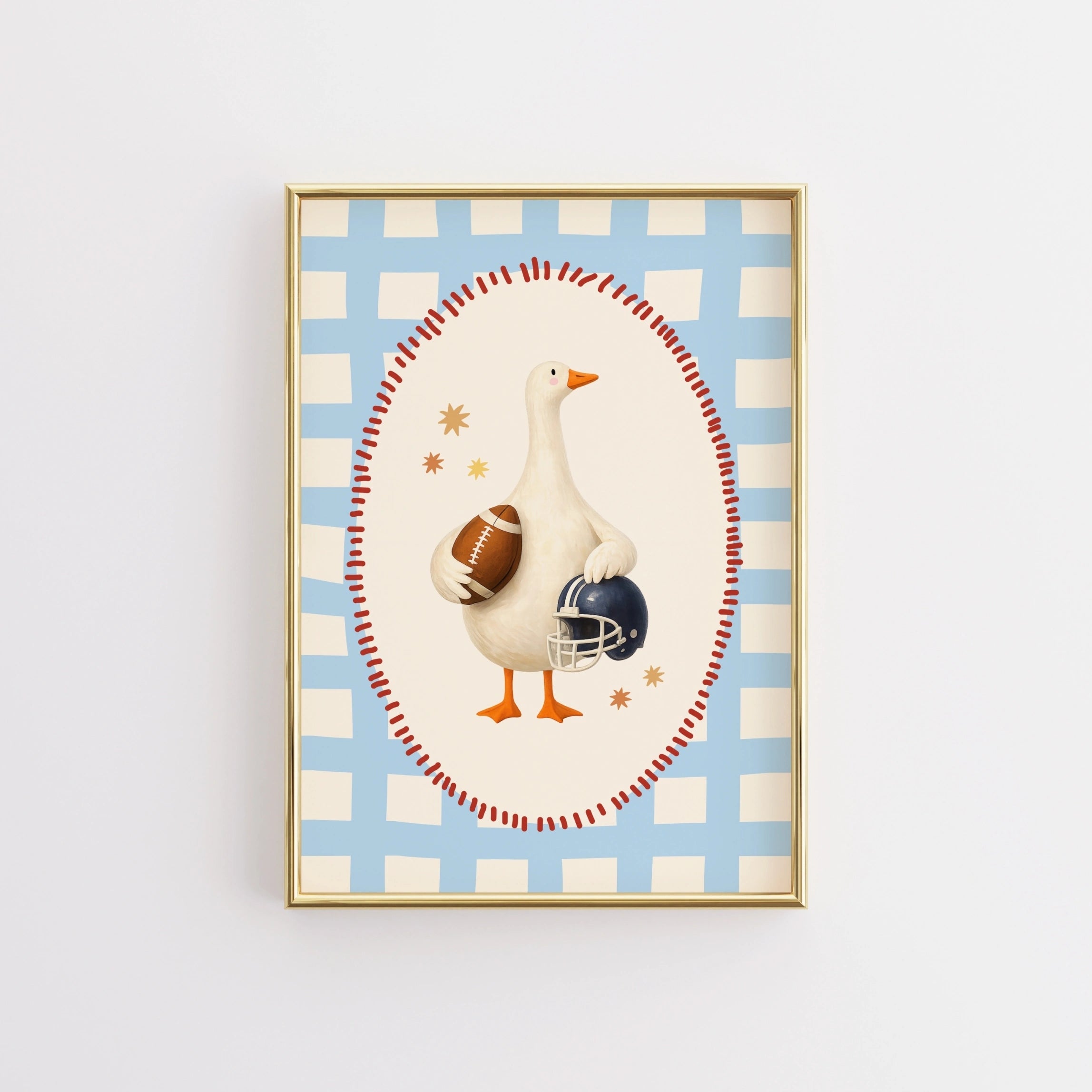 Goose Football Nursery Print