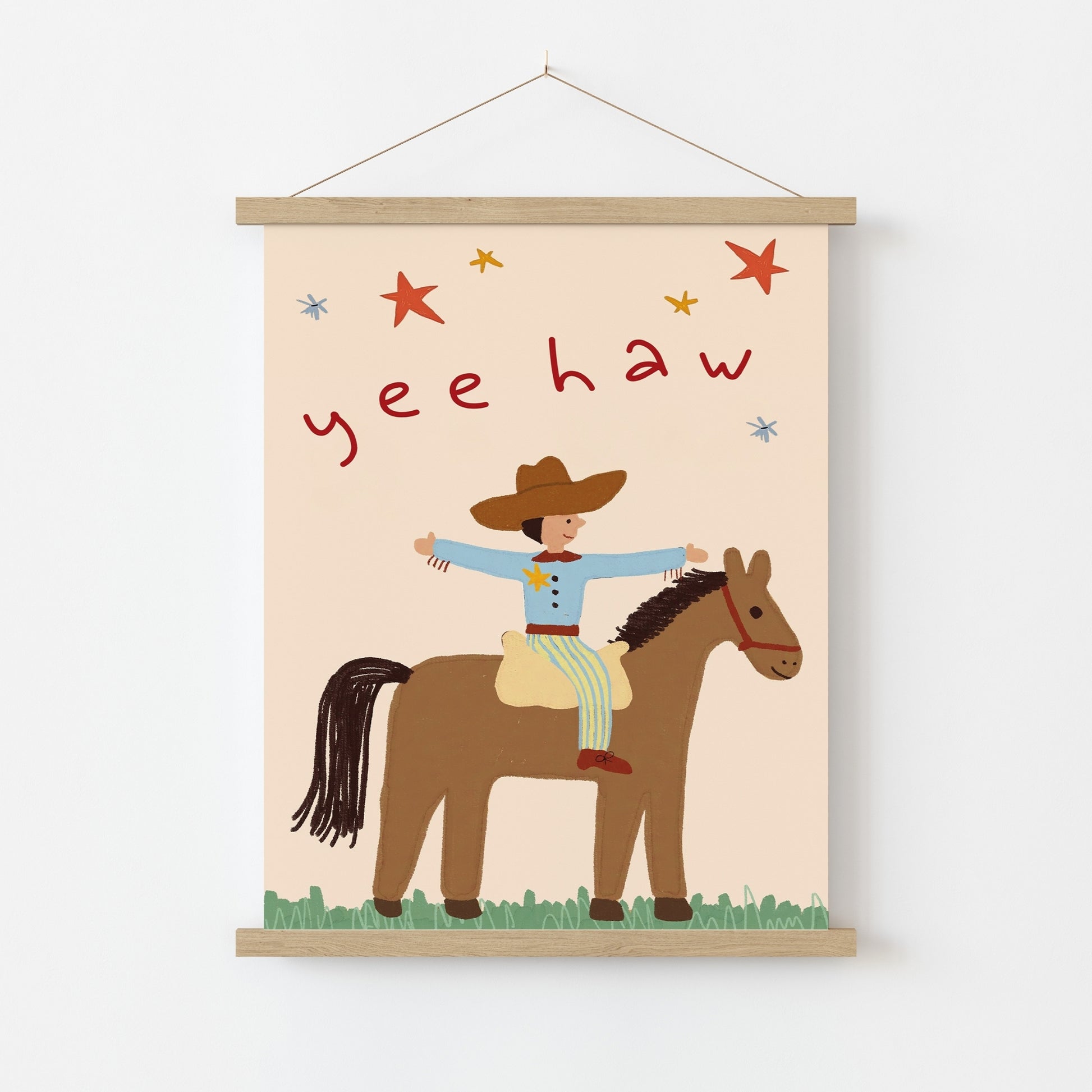 Yee Haw Cowboy Nursery Print