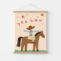 Yee Haw Cowboy Nursery Print