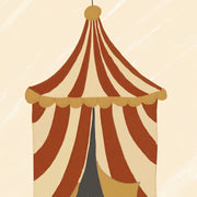 Red and Gold Circus Tent – Nursery & Kids Wall Art