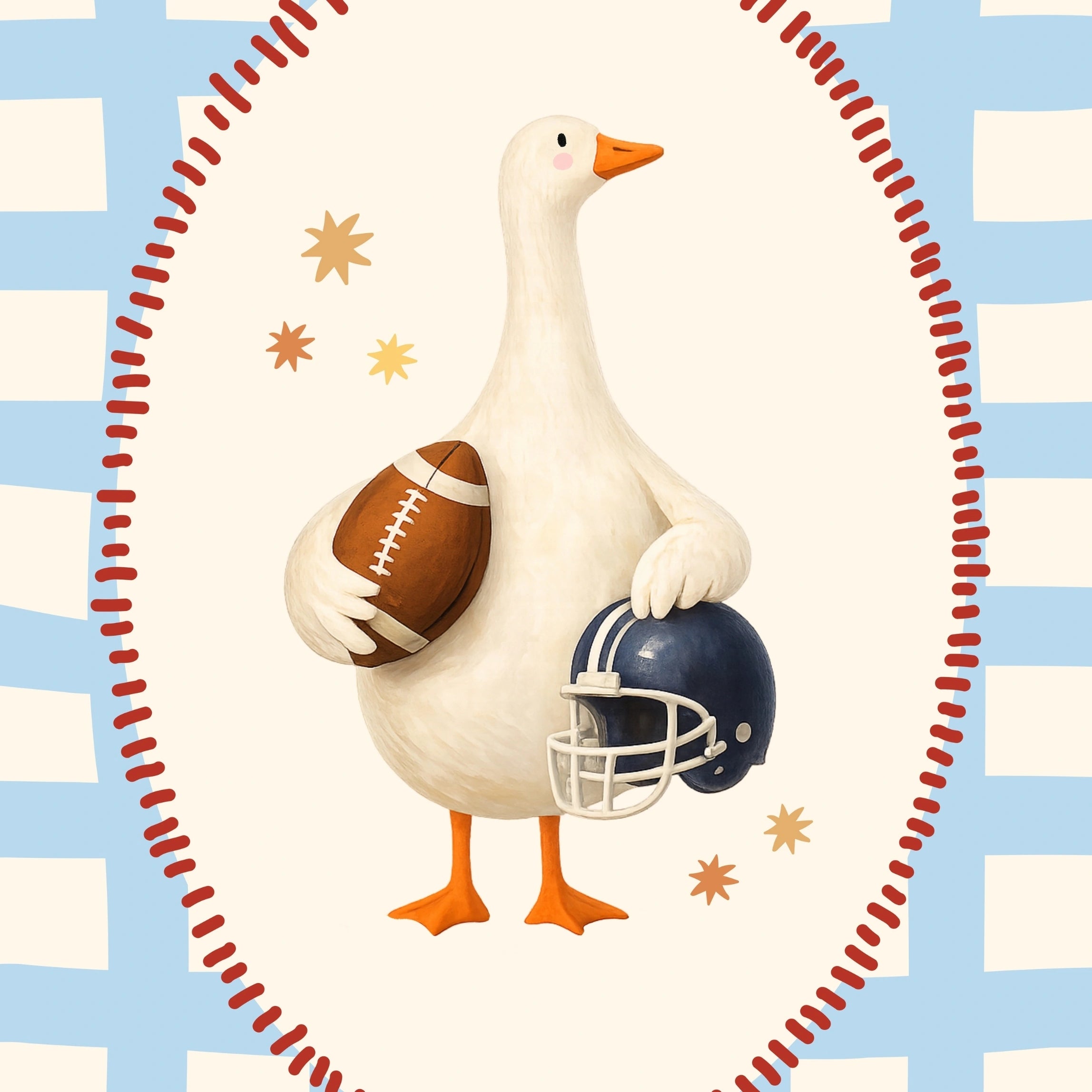 Goose Football Nursery Print