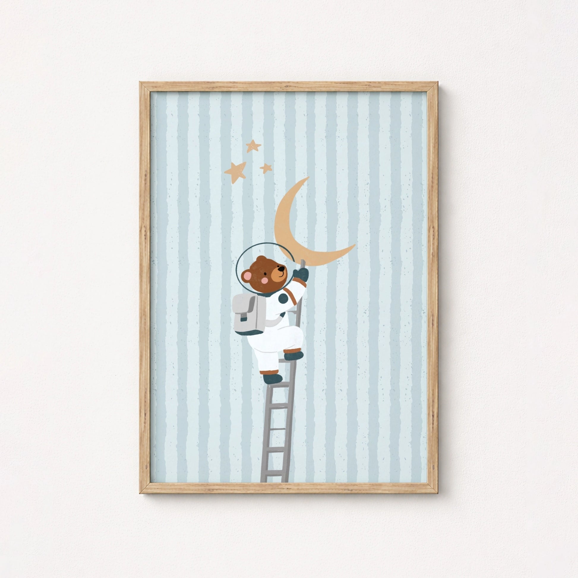 Bear Astronaut Moon Print
