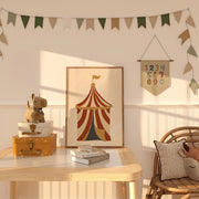 Red and Gold Circus Tent – Nursery & Kids Wall Art