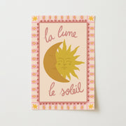 Girlie La Lune Le Soleil – Arte de pared para bebés y niños