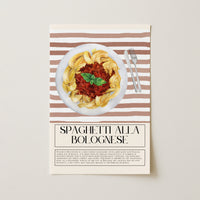 Spaghetti Kitchen Wall Art – Italian Pasta Print, Kitchen Wall Decor