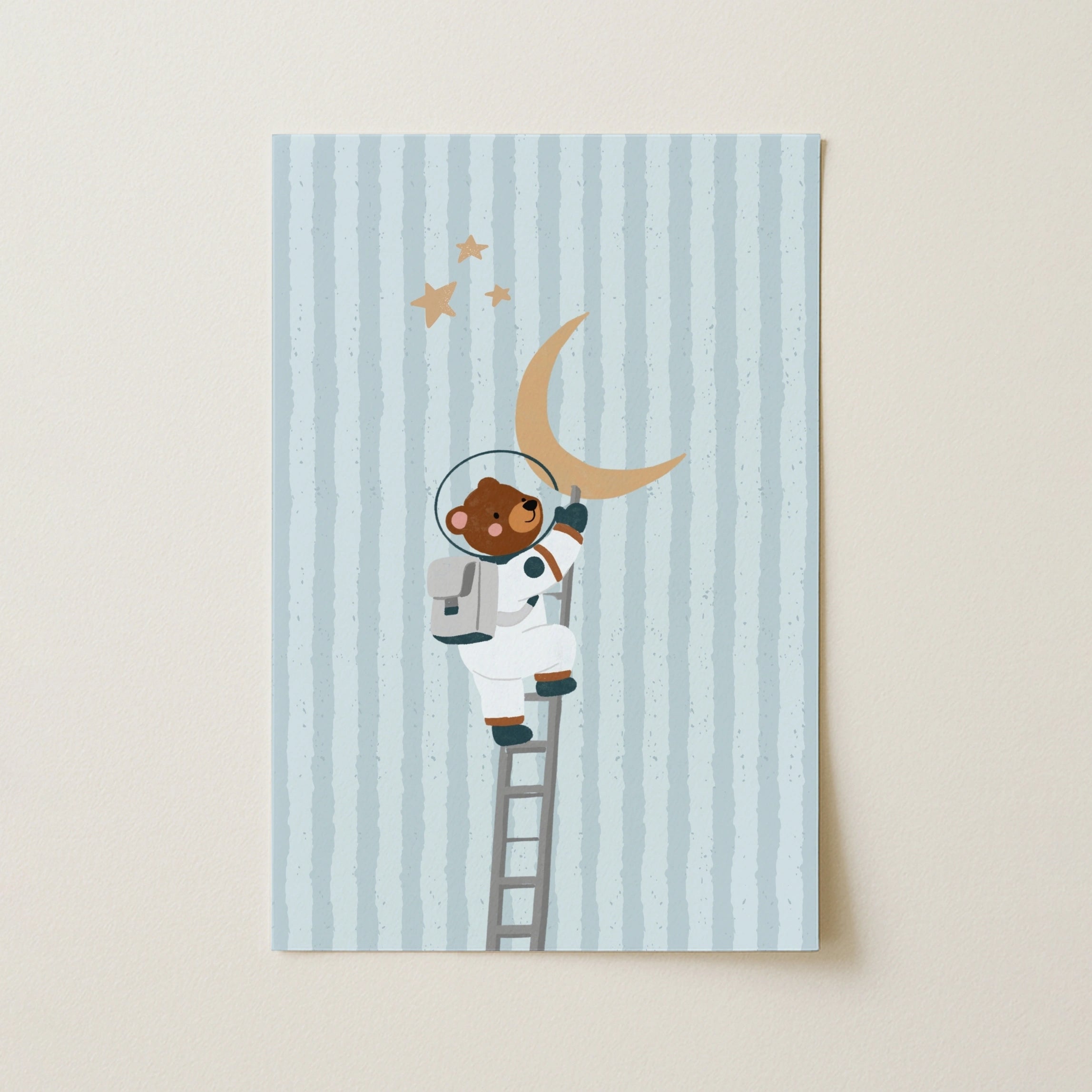Bear Astronaut Moon Print