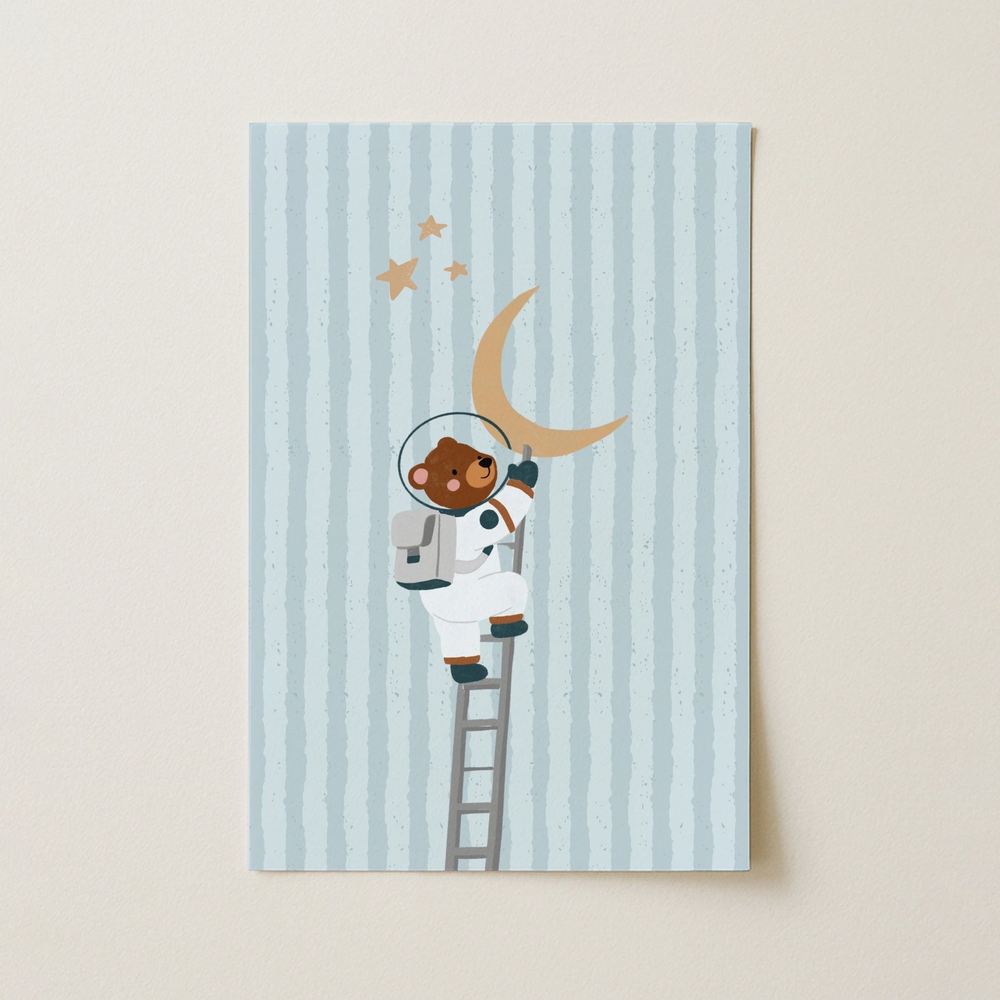 Bear Astronaut Moon Print