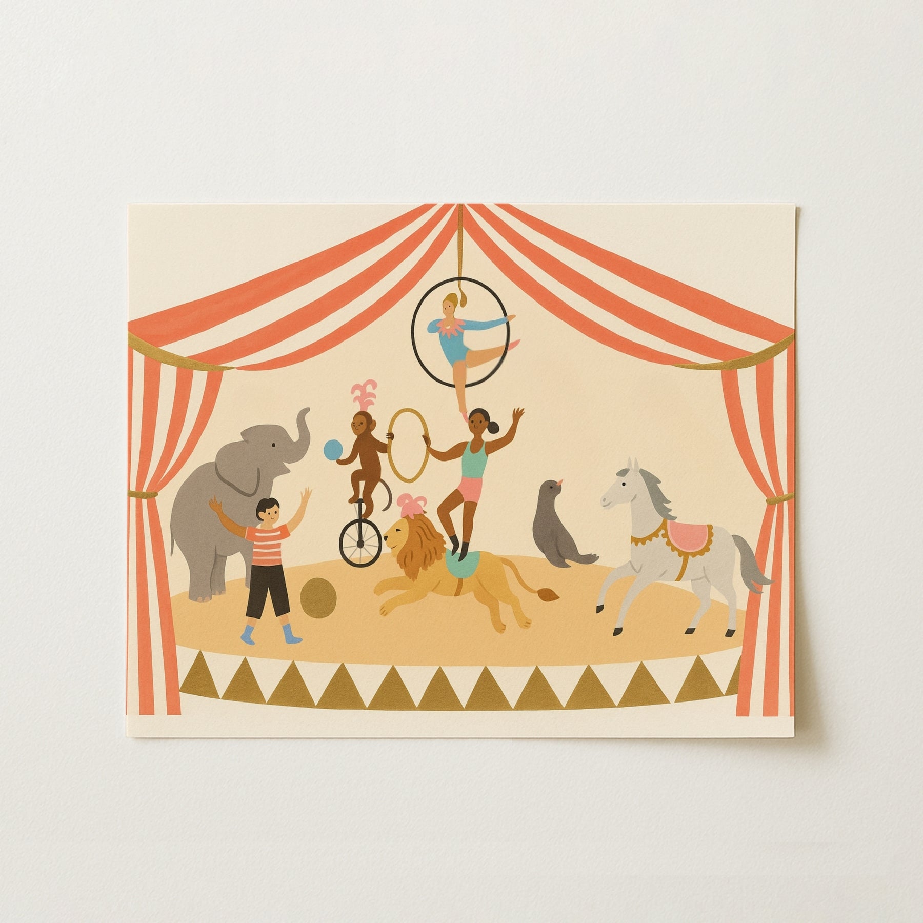 Circus Nursery Print - Colorful Carnival Wall Art for Kids