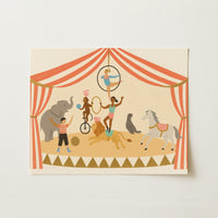 Circus Nursery Print - Colorful Carnival Wall Art for Kids
