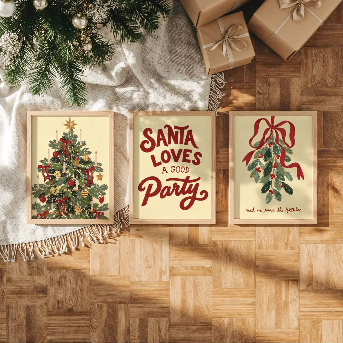 Vintage Christmas Wall Art Set – 20 Printable Designs