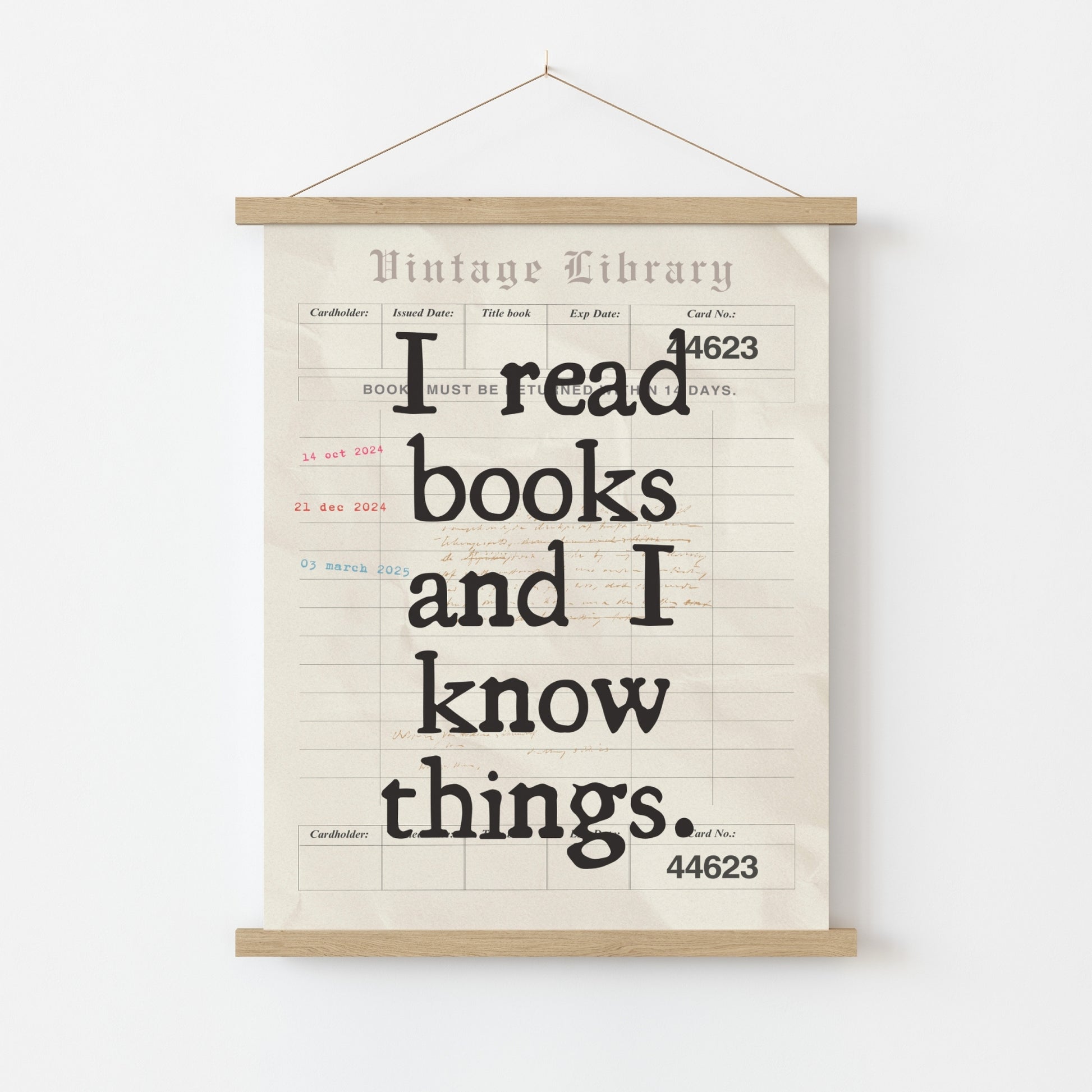 I Read Books Print – Funny Bookish Wall Art