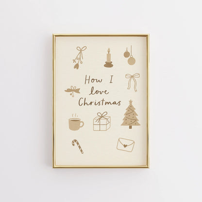 How I Love Christmas Wall Art