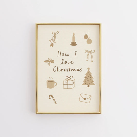 How I Love Christmas Wall Art