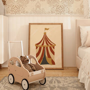 Red and Gold Circus Tent – Nursery & Kids Wall Art