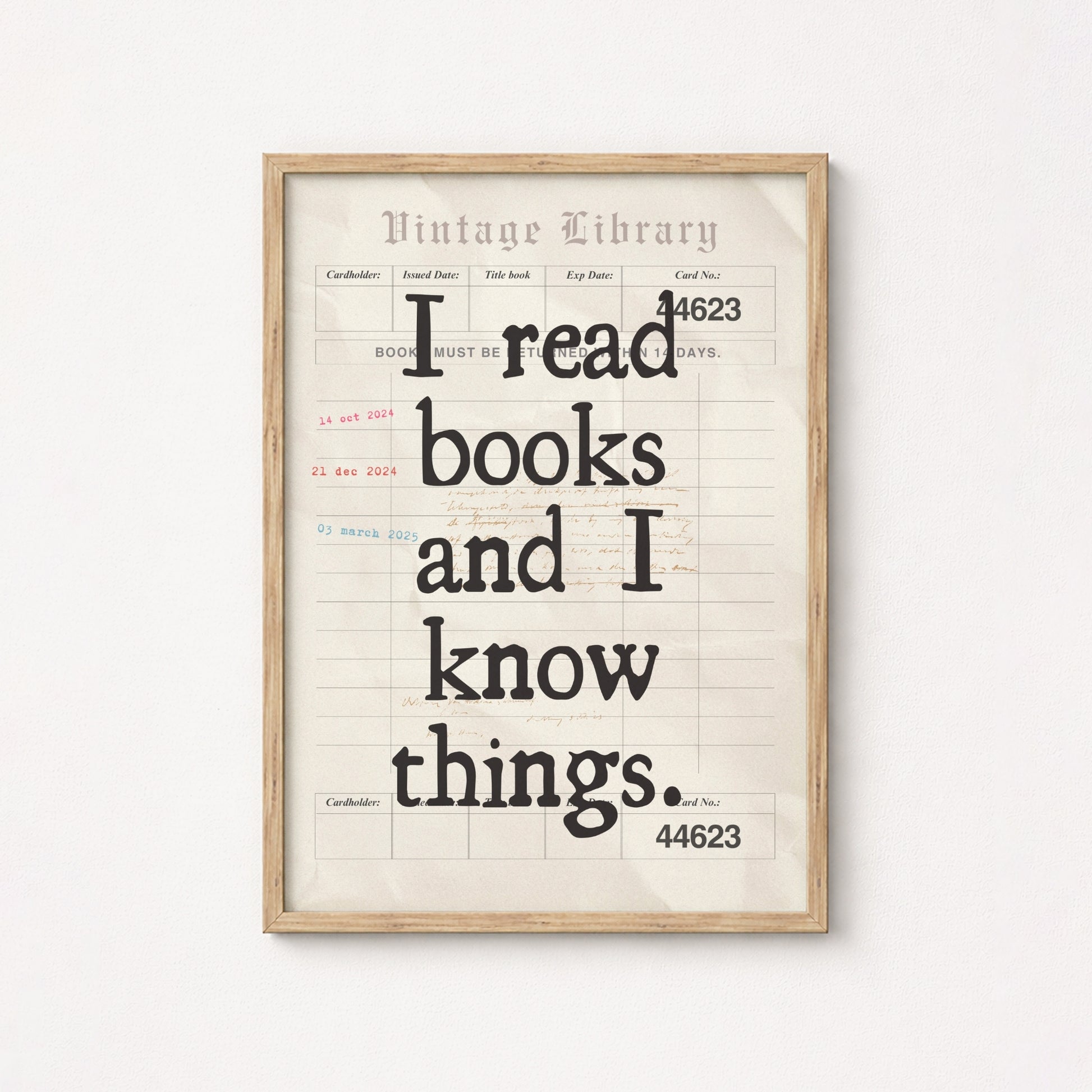 I Read Books Print – Funny Bookish Wall Art