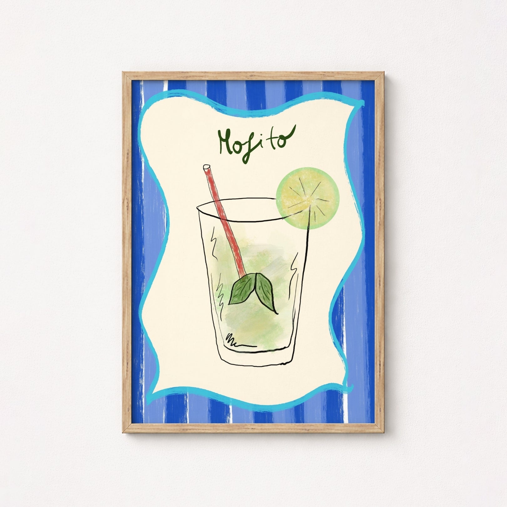 Mojito Cocktail Wall Art – Divertente poster stampabile per bevande da cucina