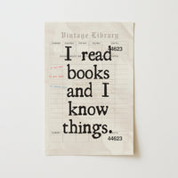 I Read Books Print – Funny Bookish Wall Art